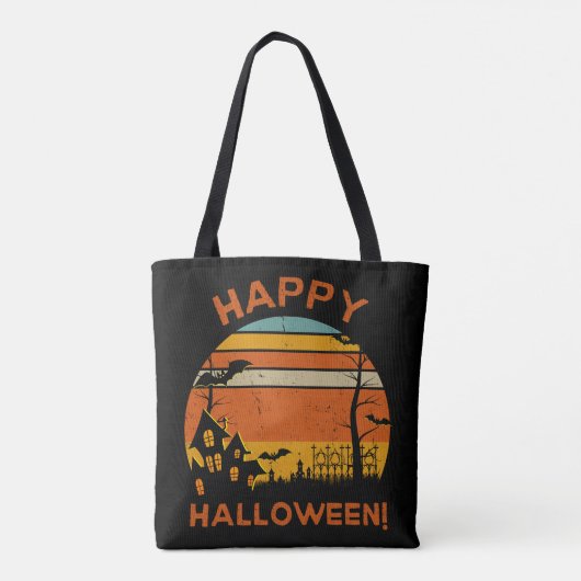 Happy Hallowen Retro  Tote Bag (Achterkant)