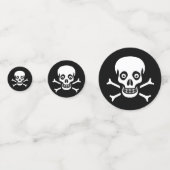 Happy Hallowen Skull op Black & Royal Paarse Confetti (Achterkanten)