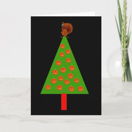 HAPPY HALLOWGIVEMAS FEESTDAGEN KAART (Voorkant)