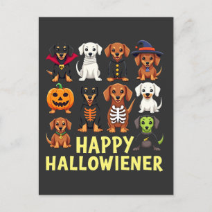 Happy Hallowiener Spooky Halloween Dog Weiner Briefkaart