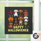 Happy Hallowiener Spooky Halloween Dog Weiner Raamsticker (Huis)