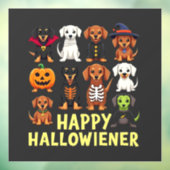 Happy Hallowiener Spooky Halloween Dog Weiner Raamsticker (Vel 3)