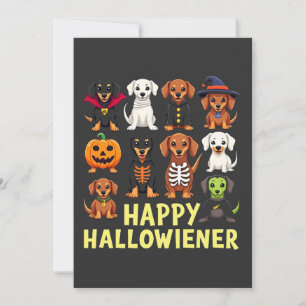 Happy Hallowiener Spooky Halloween Dog Weiner Save The Date