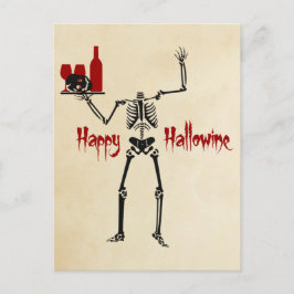 Happy Hallowine Headless Skeleton Briefkaart