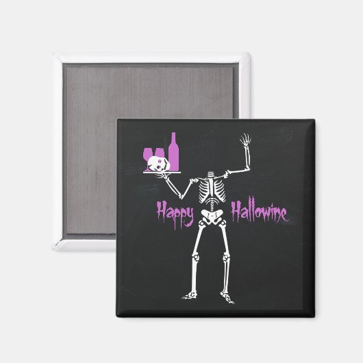 Happy Hallowine Headless Skeleton Magneet (Voorkant / Achterkant)