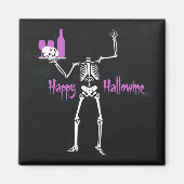 Happy Hallowine Headless Skeleton Magneet (Voorkant)