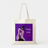 Happy Hallowine Leuke Heks Wijn Paarse Roze Tote Bag (Achterkant)