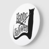 "HAPPY HALLOWONE" BLACK CAT GROTE KLOK (Hoek)