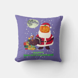 "HAPPY HALLOWTHANKSMAS" cadeau voor een leuk feest Kussen