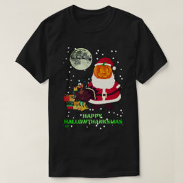 "HAPPY HALLOWTHANKSMAS" cadeau voor een leuk feest T-shirt
