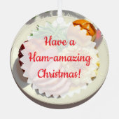 Happy Ham Diner Gepersonaliseerde Kerst Metalen Ornament (Achterkant)