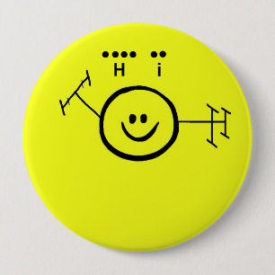 Happy Ham en 'Hi' in Morse Code Button