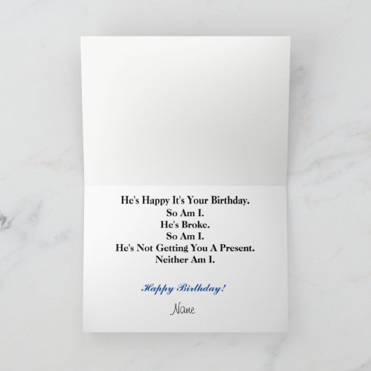 Happy Ham Funny Verjaardag Kaart (Binnen)