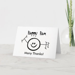 Happy Ham Thank You Card Bedankkaart
