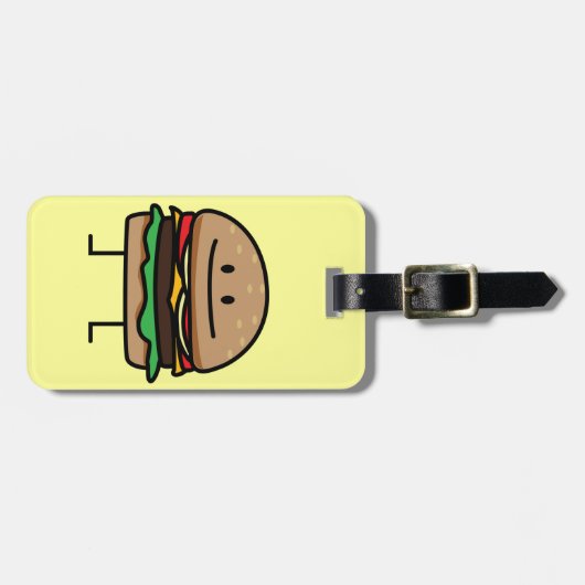 Happy Hamburger Bagagelabel (Voorkant horizontaal)