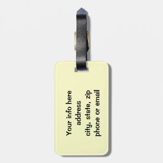 Happy Hamburger Bagagelabel (Achterkant verticaal)