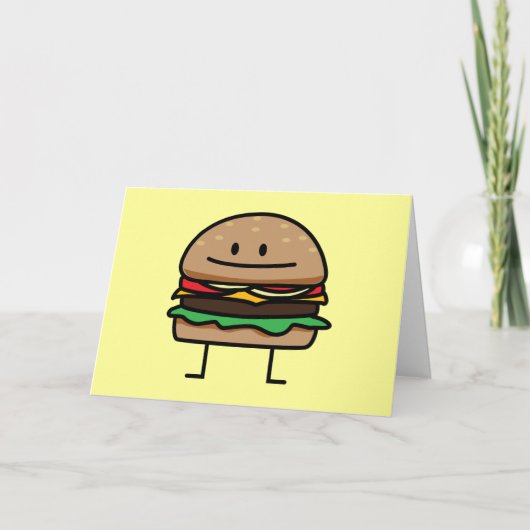 Happy Hamburger Bedankkaart (Voorkant)