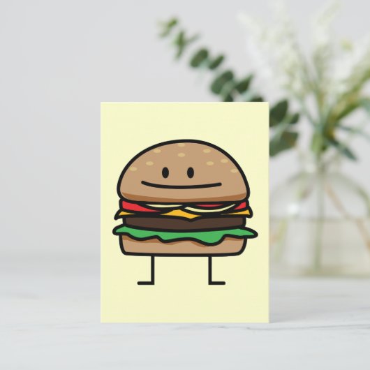Happy Hamburger Briefkaart (Staand voorkant)