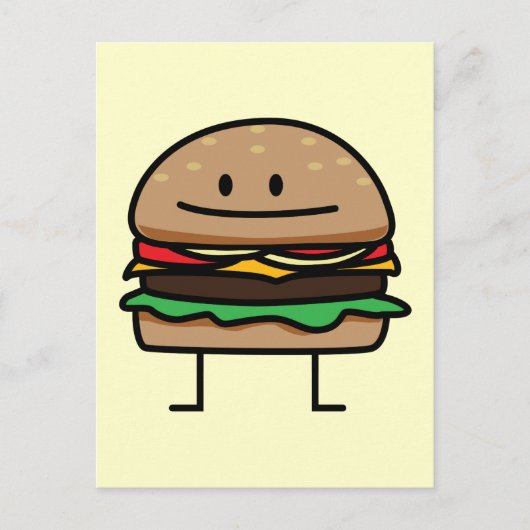 Happy Hamburger Briefkaart (Voorkant)