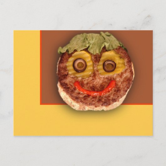 Happy Hamburger Briefkaart (Voorkant)