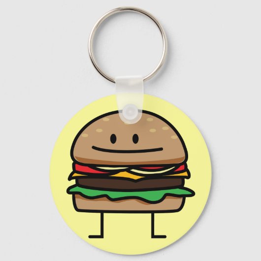 Happy Hamburger Sleutelhanger (Voorkant)