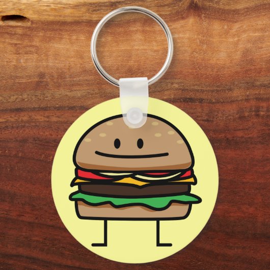 Happy Hamburger Sleutelhanger (Voorkant)