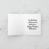 Happy Hammie Halloween Kaart (Binnen)