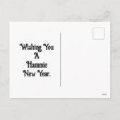 Happy Hammie New Year Holiday Postcard Feestdagenkaart (Achterkant)