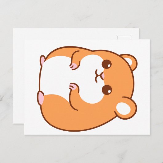 Happy Hamster Briefkaart (Voorkant / Achterkant)