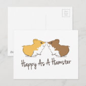 Happy Hamster Briefkaart (Voorkant / Achterkant)