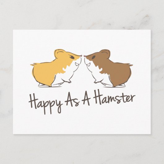 Happy Hamster Briefkaart (Voorkant)