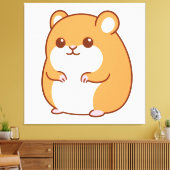 Happy Hamster Canvas afdrukken (Insitu (Woonkamer))
