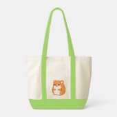 Happy Hamster Canvas tas #2 (Achterkant)