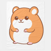 Happy Hamster Fleece Blanket Deken (Voorkant)