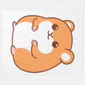 Happy Hamster Fleece Blanket Deken (Voorkant (Horizontaal))