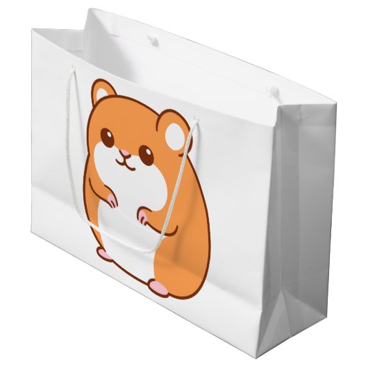 Happy Hamster Gift Bags Groot Cadeauzakje (Voorkant Gekanteld)