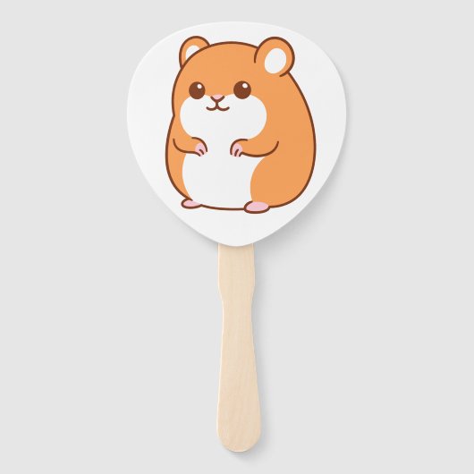 Happy Hamster Hand Fans Handwaaier (Achterkant)
