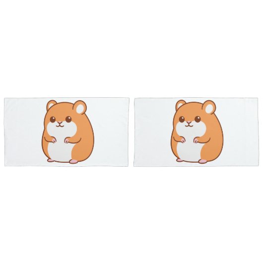 Happy Hamster Pillowcases Kussensloop (Voorkant-Set)