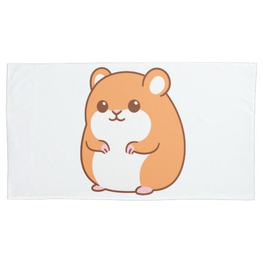 Happy Hamster Pillowcases Kussensloop (Voorkant-Links)