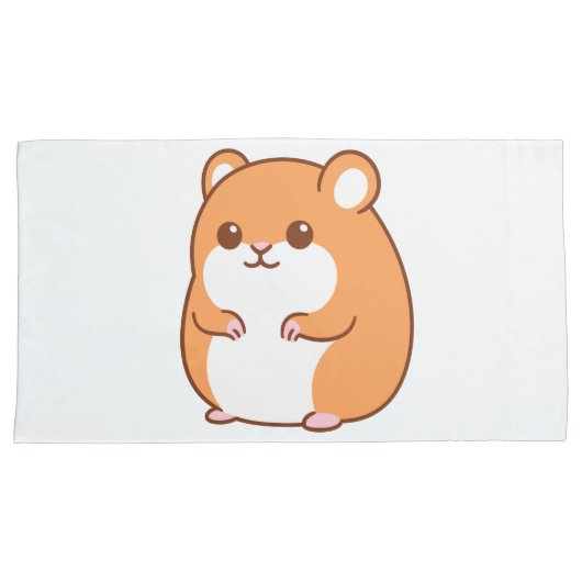 Happy Hamster Pillowcases Kussensloop (Voorkant-Rechts)