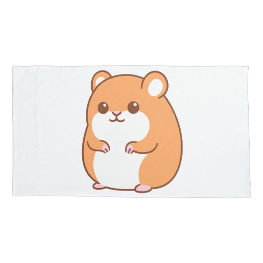 Happy Hamster Pillowcases Kussensloop (Achterkant-Links)