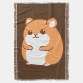 Happy Hamster Throw Deken (Voorkant Verticaal)
