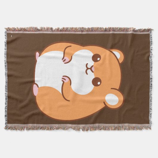 Happy Hamster Throw Deken (Voorkant)