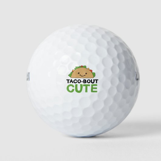 Happy Hand Drawn Taco-out Cute Taco Art Design Golfballen (Voorkant)