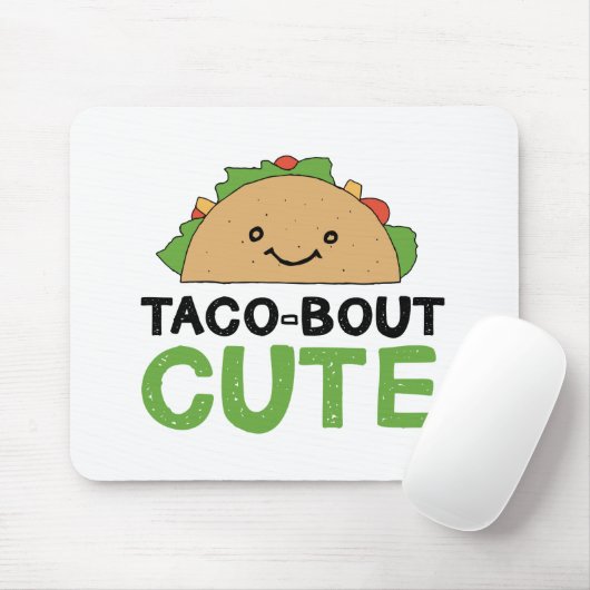 Happy Hand Drawn Taco-out Cute Taco Art Design Muismat (Met muis)