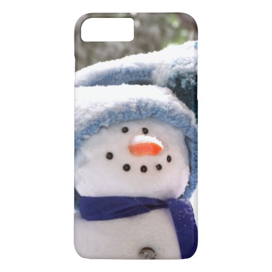 Happy Handmade Snowman iPhone 7 Hoesje (Achterkant)