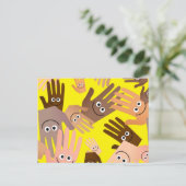 Happy Hands Wallpaper Briefkaart (Staand voorkant)