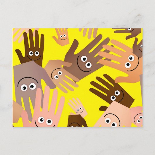 Happy Hands Wallpaper Briefkaart (Voorkant)