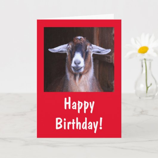 Happy Handsome Goat Birthday Kaart (Kleine Plant)