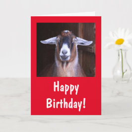 Happy Handsome Goat Birthday Kaart